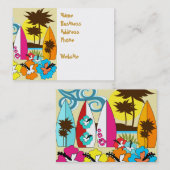 Surf Shop Surfred Ocean Beach Surfboards Palm Tree Visitekaartje (Voorkant / Achterkant)