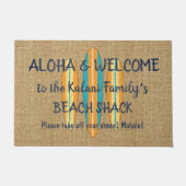 Surf Sign Customize Monogram Hawaiian Aloha Deurmat (Voorkant)