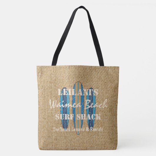 Surf Sign Customize Monogram Hawaiian Beach Bag Tote Bag (Voorkant)