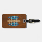 Surf Sign Customize Monogram Hawaiian Surfboards Bagagelabel (Voorkant horizontaal)