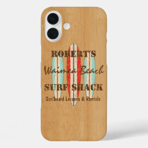 Surf Sign Customize Monogram Hawaiian Surfboards  iPhone 16 Plus Hoesje