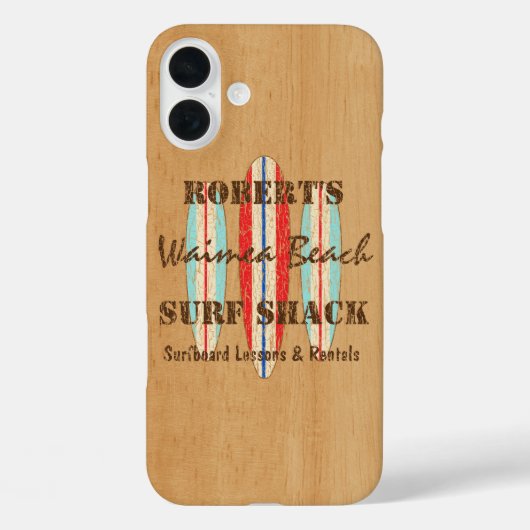 Surf Sign Customize Monogram Hawaiian Surfboards  Case-Mate iPhone Case (Achterkant)
