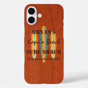 Surf Sign Customize Monogram Hawaiian Surfboards  iPhone 16 Plus Hoesje