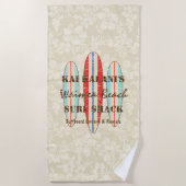 Surf Sign Customize Monogram Hawaiian Surfboards Strandlaken (Voorkant)