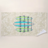Surf Sign Customize Monogram Hawaiian Surfboards Strandlaken (Voorkant)