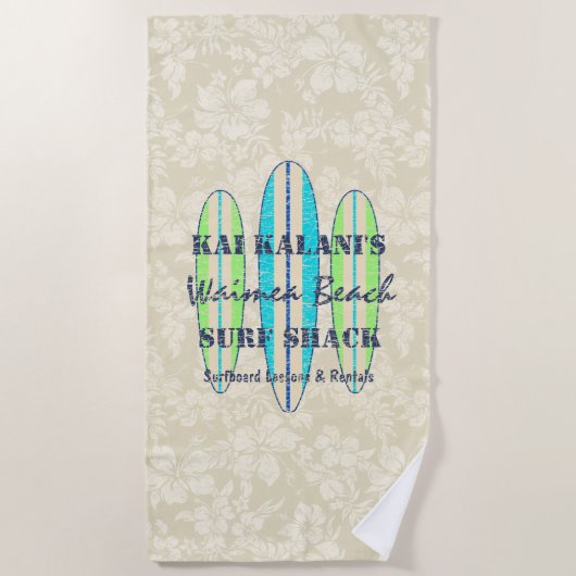 Surf Sign Customize Monogram Hawaiian Surfboards Strandlaken (Voorkant)