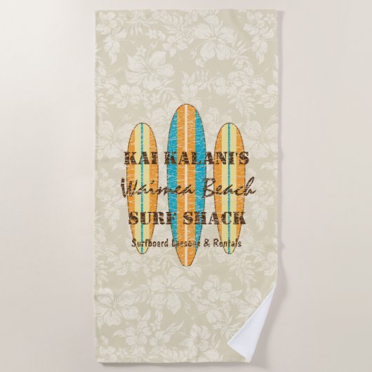 Surf Sign Customize Monogram Hawaiian Surfboards Strandlaken (Voorkant)