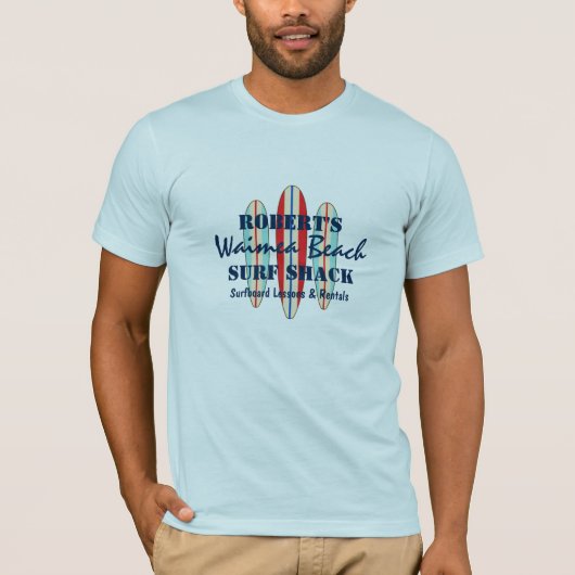Surf Sign Customize Monogram Hawaiian Surfboards T-shirt (Voorkant)