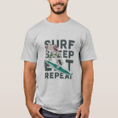 Surf Slaapstand herhalen  Surf ontwerp T-shirt