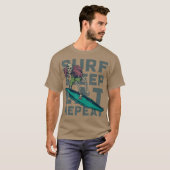Surf Slaapstand herhalen Surfende  Retro Surf T-shirt (Voorkant volledig)