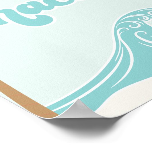 Surf Snacks Surf op strand Poster (Hoek)