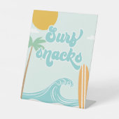 Surf Snacks Surf op strand Reclamebord Met Voetstuk (Voorkant)