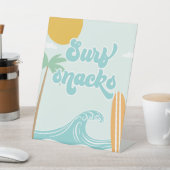 Surf Snacks Surf op strand Reclamebord Met Voetstuk (Insitu)