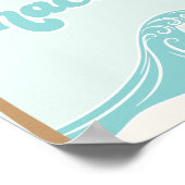 Surf Snacks Surf's Up Strand Verjaardags Eten Poster (Hoek)
