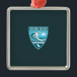 Surf Solana Beach California Metalen Ornament<br><div class="desc">Surf Solana Beach California</div>