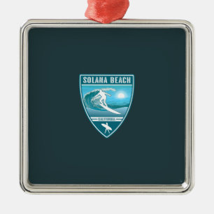 Surf Solana Beach California Metalen Ornament