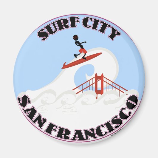 Surf Stad San Francisco Magneet (Voorkant)