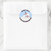 Surf Stad San Francisco Ronde Sticker (Tas)