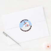 Surf Stad San Francisco Ronde Sticker (Envelop)