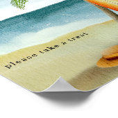 Surf strand baby shower - Baby's zijn zoet Poster (Hoek)