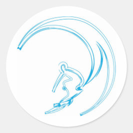 Surf Stream Ronde Sticker