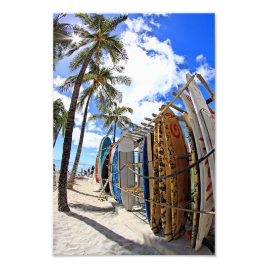 Surf & Sun Waikiki Foto Afdruk (Voorkant)