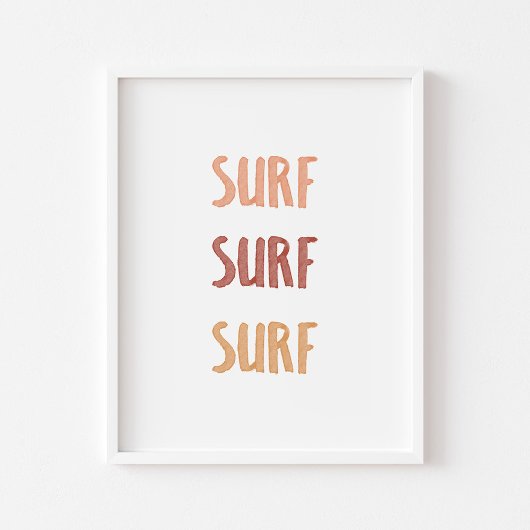 Surf Surf Surf afdrukken Poster