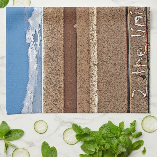 Surf surfboard 2the limit surfing Brown blue Theedoek (Gevouwen)