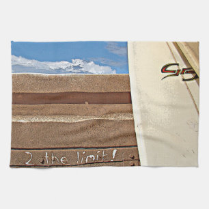 Surf surfboard 2the limit surfing Brown blue Theedoek