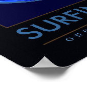 surf . surfen op het leven . Eén golf per keer Poster (Hoek)