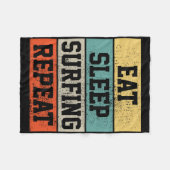 Surf surfen retro vintage cadeau fleece deken (Voorkant (Horizontaal))