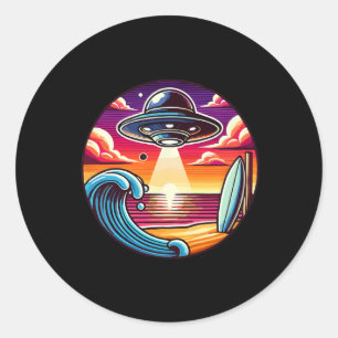 Surf surfen surfer golf Oceaan zonsondergang Outer Ronde Sticker