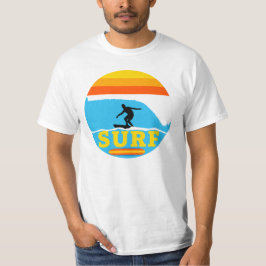 SURF - Surfer blijft aan boord.  ontwerp T-shirt