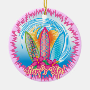 Surf - Surfer Girl Keramisch Ornament