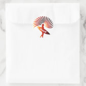 surf Surfer surfplank Wave Sun Beach Ronde Sticker (Tas)