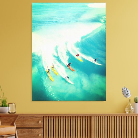 Surf Surfers Surfen Zee Golf Canvas Print (Insitu (Woonkamer))