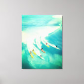 Surf Surfers Surfen Zee Golf Canvas Print (Voorkant)
