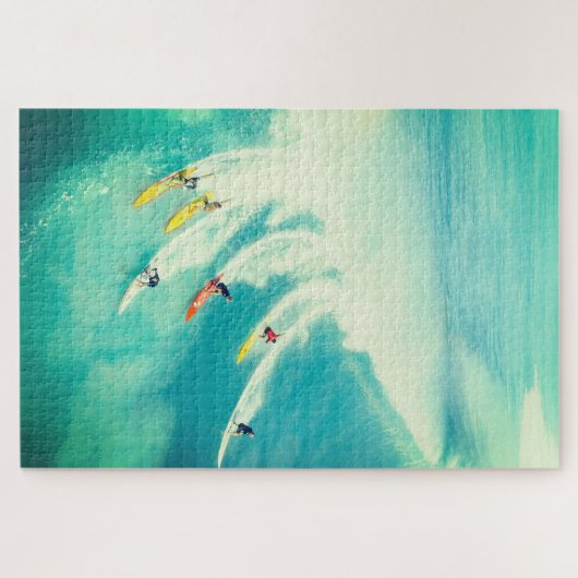 Surf surfers Surfende Zee golf puzzel (Horizontaal)