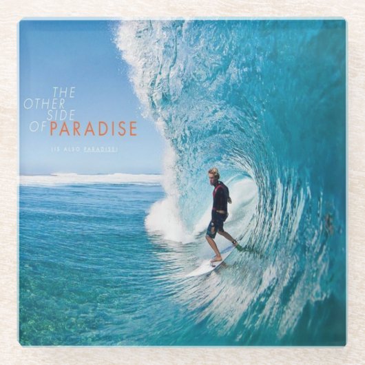 Surf Surfred Glazen Onderzetter (Voorkant)