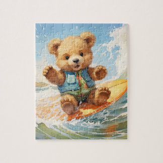 Surf Teddy Bear Puzzel: Avontuurlijke Puzzel