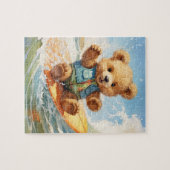 Surf Teddy Bear Puzzel: Avontuurlijke Puzzel Legpuzzel (Horizontaal)