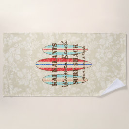 Surf Teken Aanpassen Monogram Hawaiaanse Surfplank Strandlaken