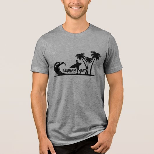 surf  Tri-Blend shirt (Voorkant)
