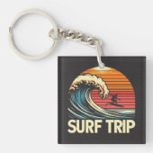 Surf Trip Retro sunset Sleutelhanger (Voorkant)