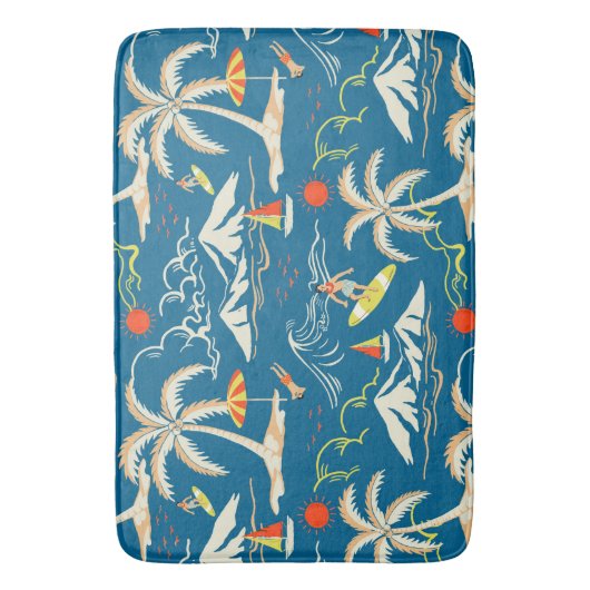 Surf tropisch eiland badmat (Voorkant Verticaal)