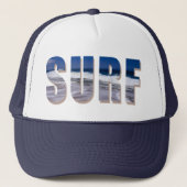"Surf" Trucker pet met Hawaiian Wave Print (Voorkant)