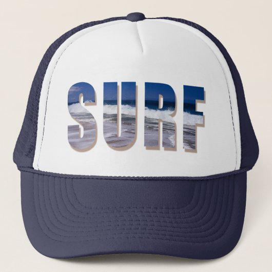 "Surf" Trucker pet met Hawaiian Wave Print (Voorkant)