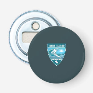 Surf Tybee Island Georgia Button Flesopener