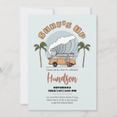 Surf Up Beach Birthday Invitation Kaart (Voorkant)