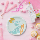 Surf Up Beach Birthday Papieren Bordje (Feest)